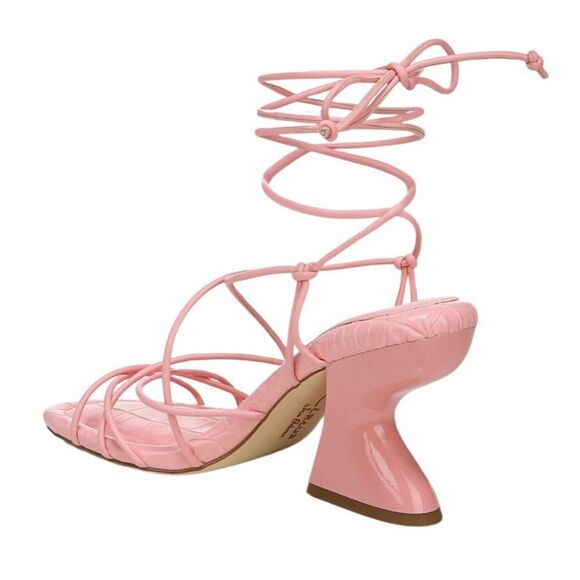 NWT CIRCUS NY BY SAM EDELMAN PINK BLANCHE LACE-UP SANDAL HEELS WOMENS SIZE 8 - Picture 2 of 11